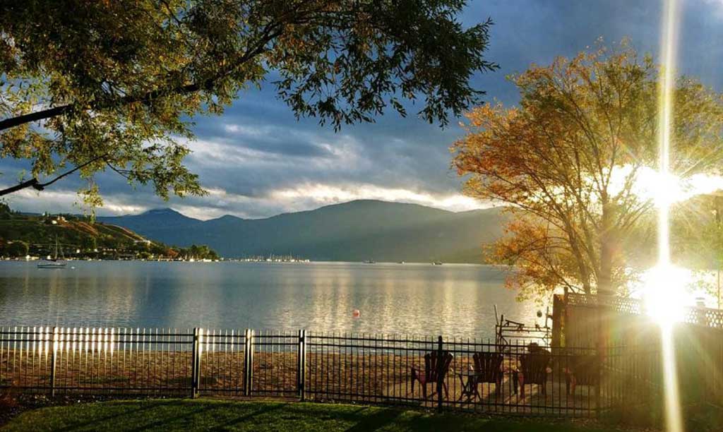 View of Okanagan Lake looking south from rental property